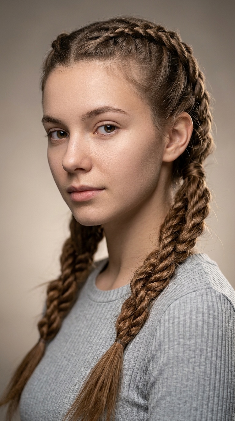Twisted Rope Ponytails