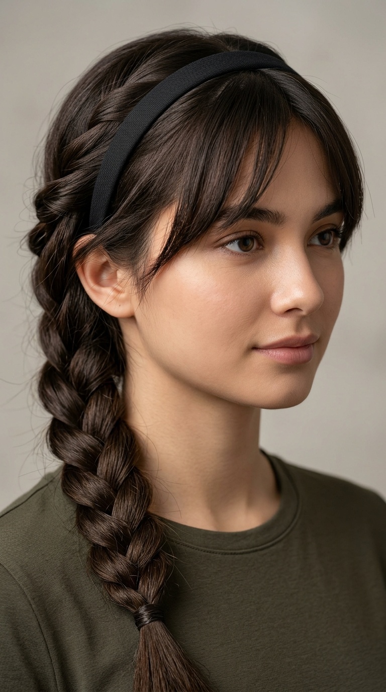 Twisted Side Braid with Band