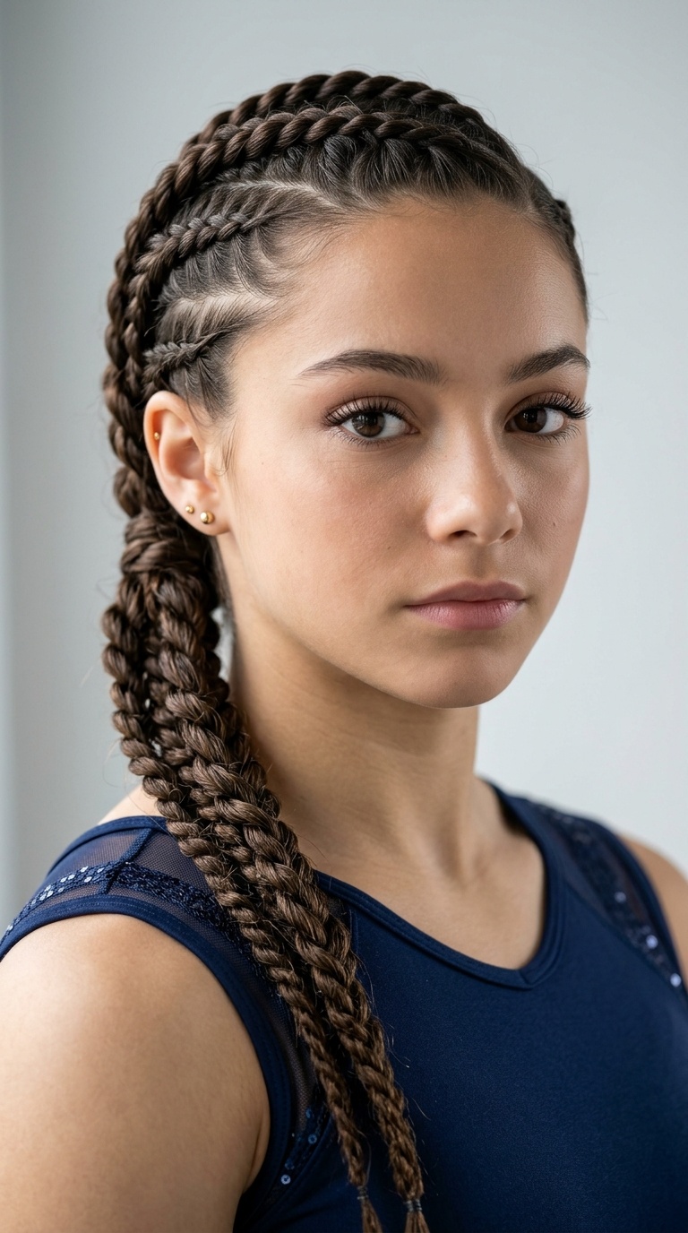 Twisted Side Braids