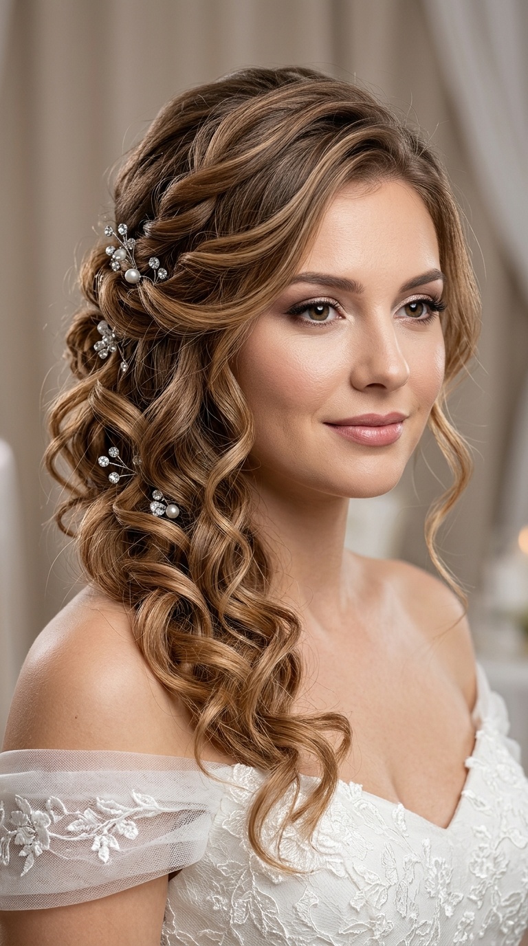 Twisted Side-Pinned Soft Curls