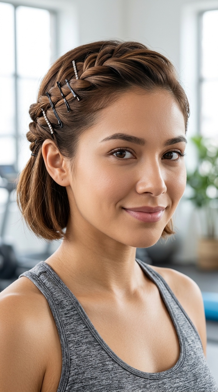 Twisted Side Pinned with Bobby Pins
