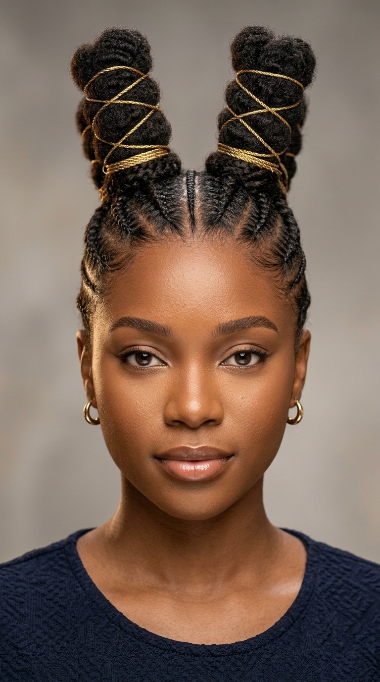 Two Patewo with Gold Cord Wraps