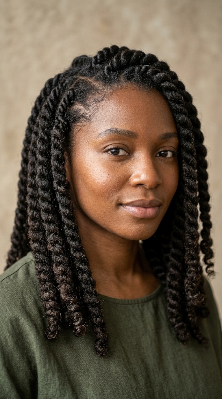 Two-Strand Twists (Large Sections)
