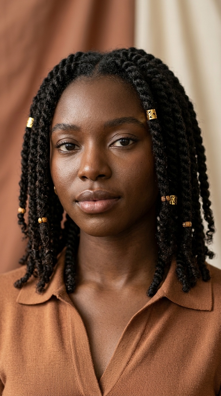 Two-Strand Twists with Gold Cuffs