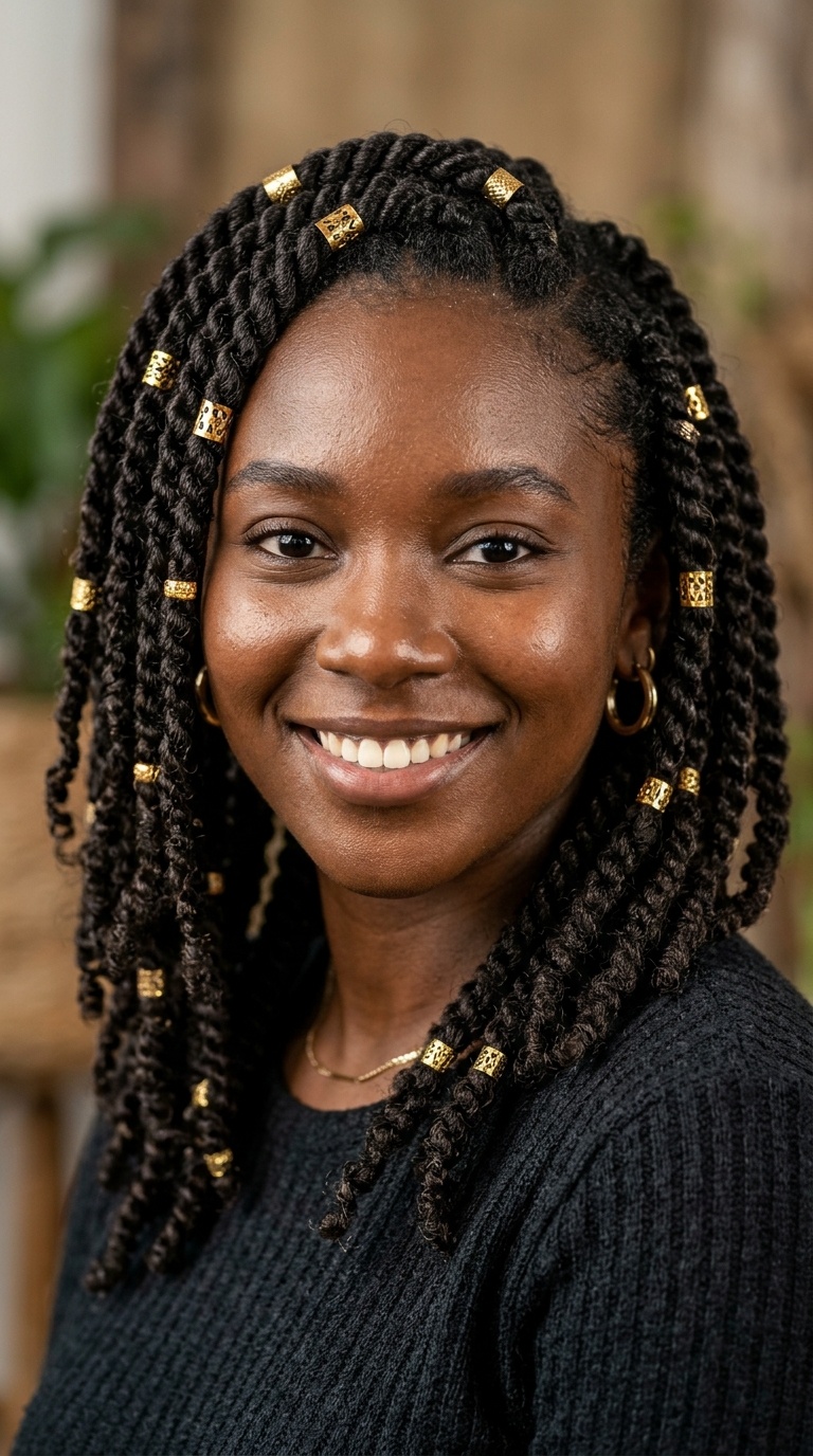 Two-Strand Twists with Gold Cuffs