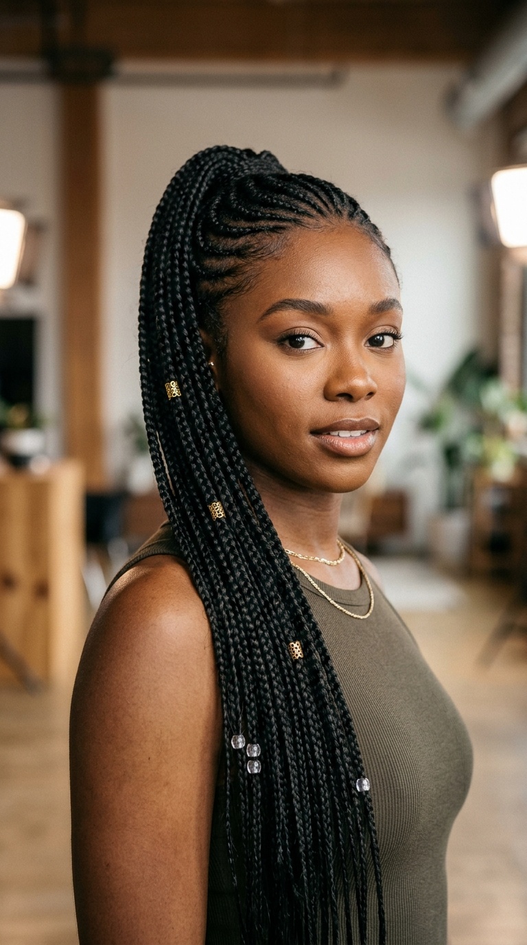 Ultra-Long Braided Ponytail