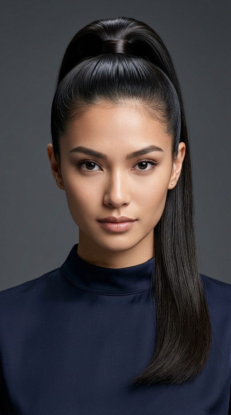 Ultra-Sleek High Ponytail