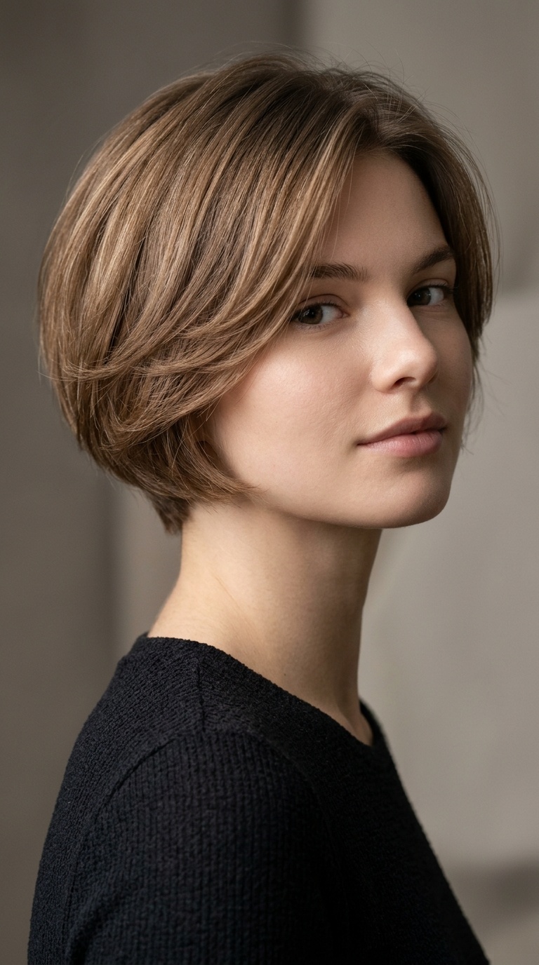 Under-Cut Layered Bob