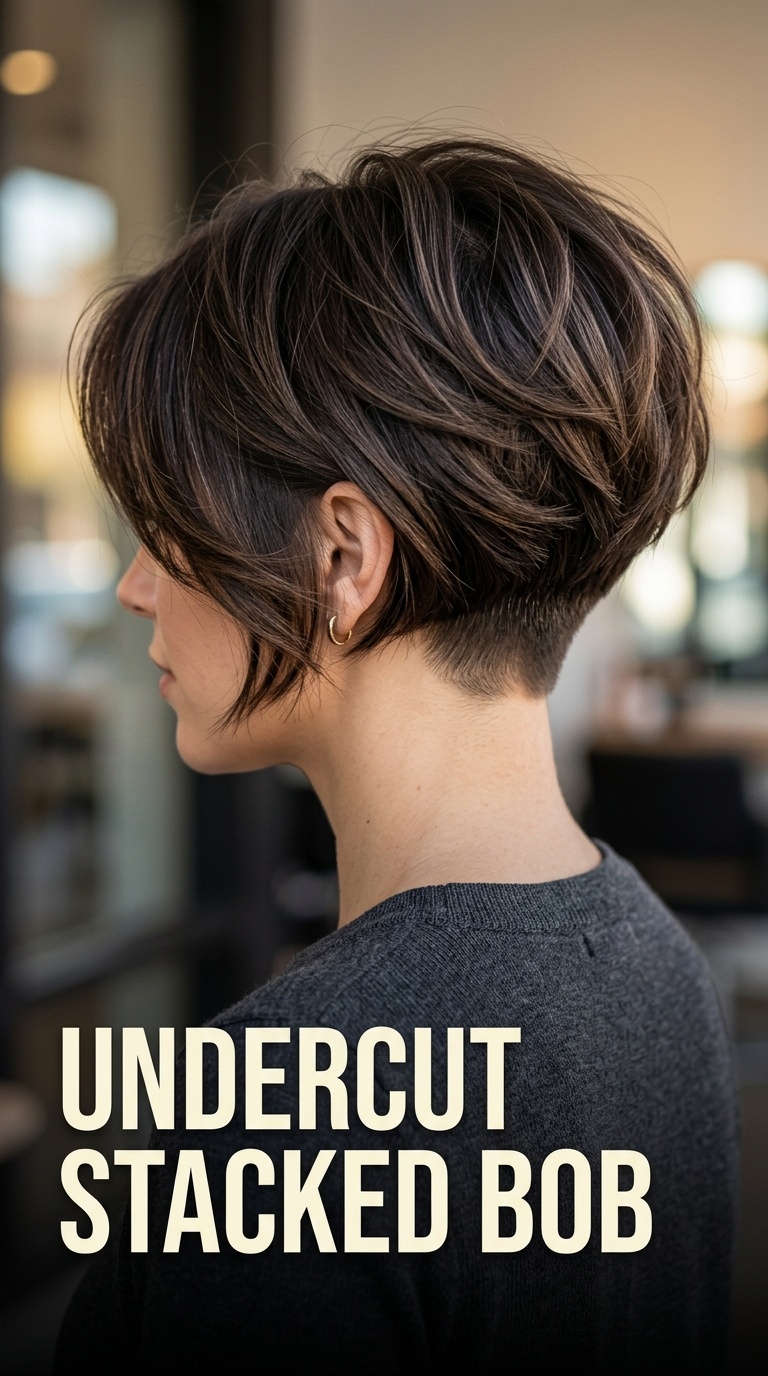 Undercut Stacked Bob