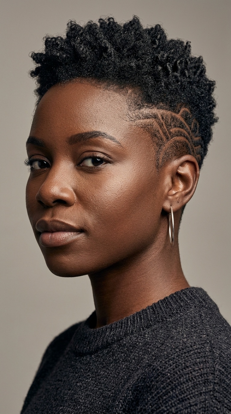 Undercut with Etched Designs