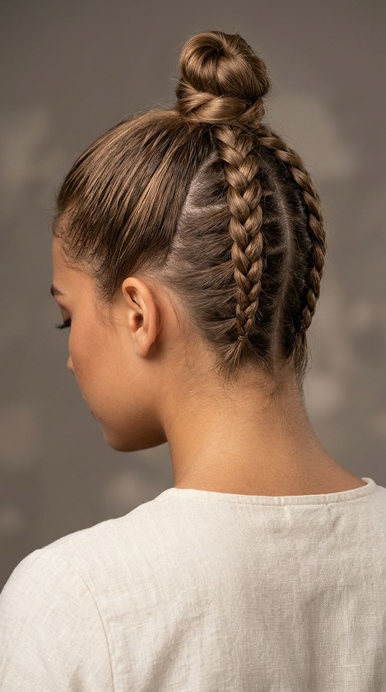 Upside-Down Dutch Braid with a Star Part