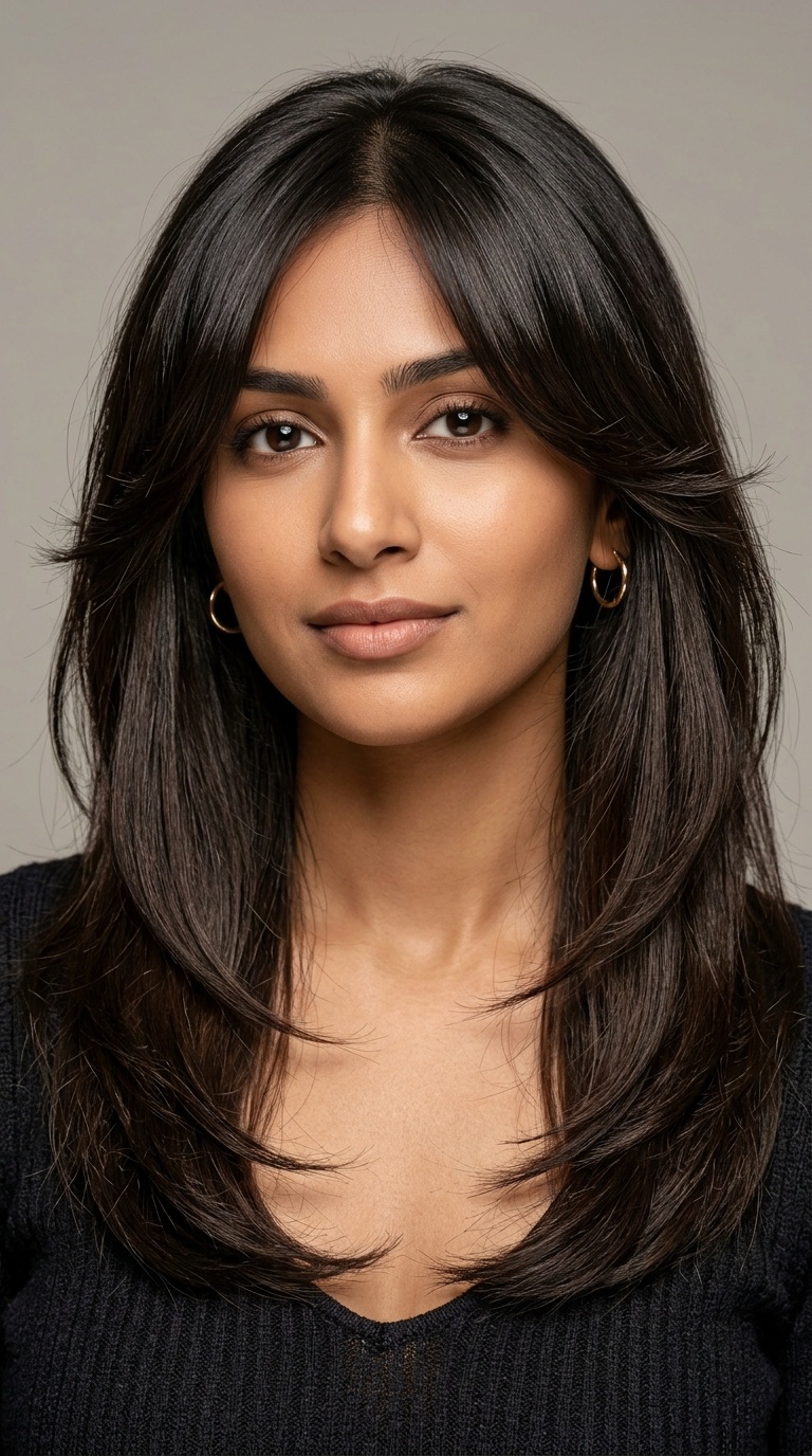 V-Cut with Feathered Front Tresses