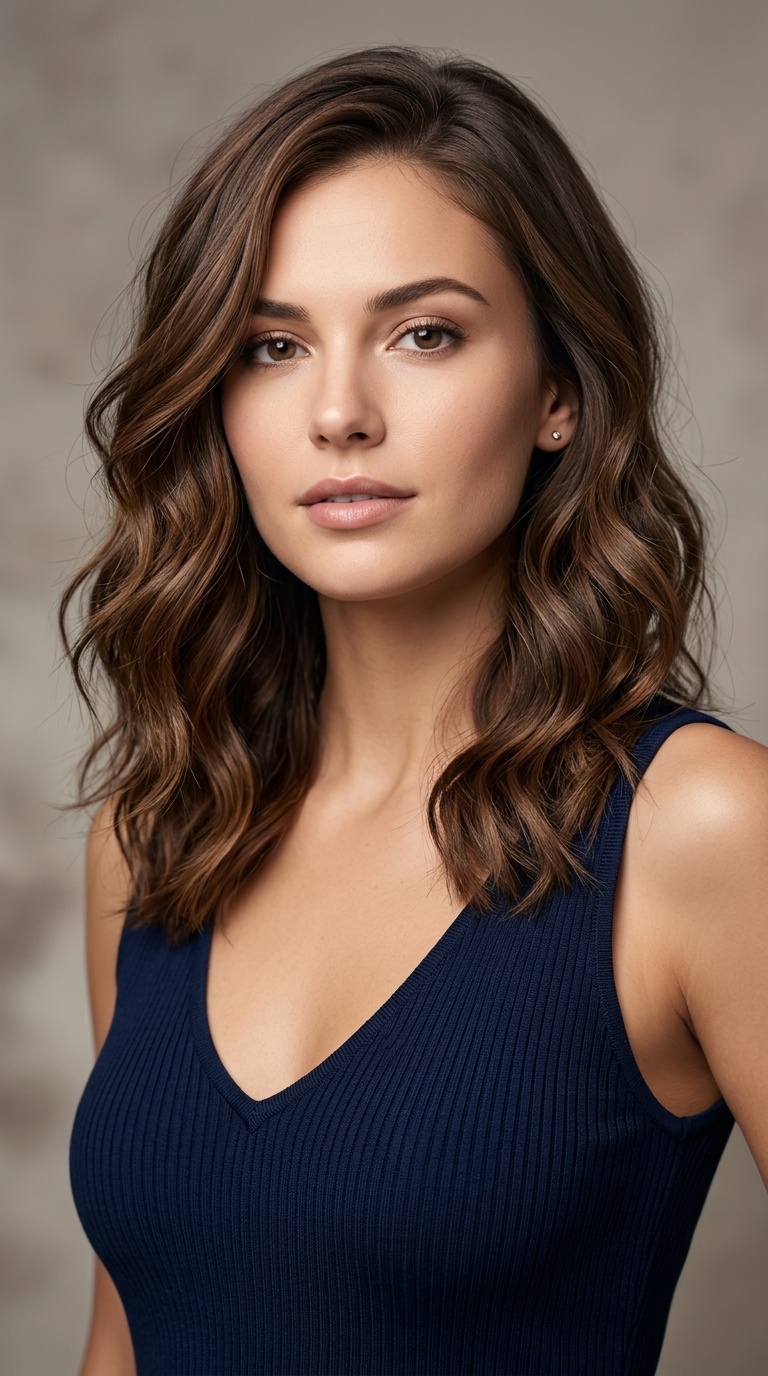 V-Neck with Loose Waves