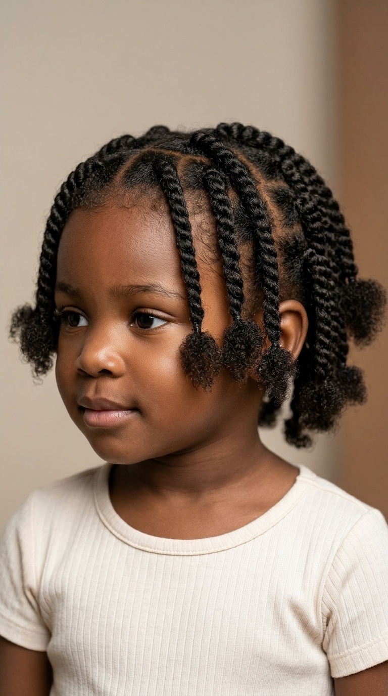Vertical Flat Twists with Puff Ends