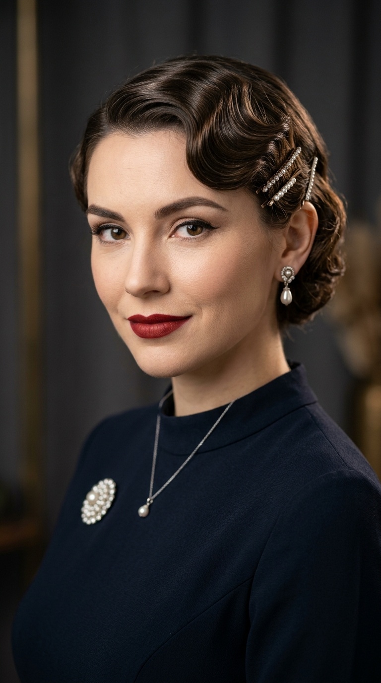 Vintage Finger Wave Pin-Up