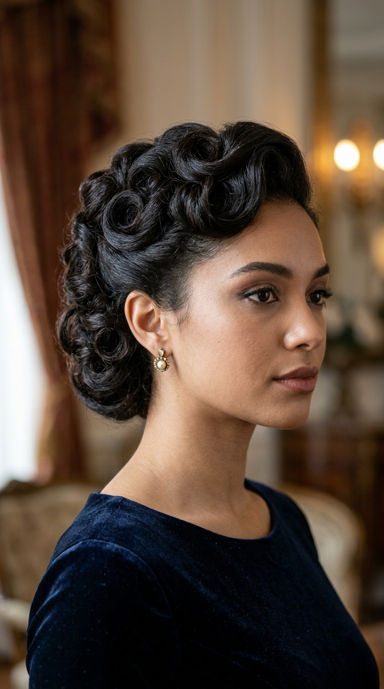 Vintage Pin-Curl Updo
