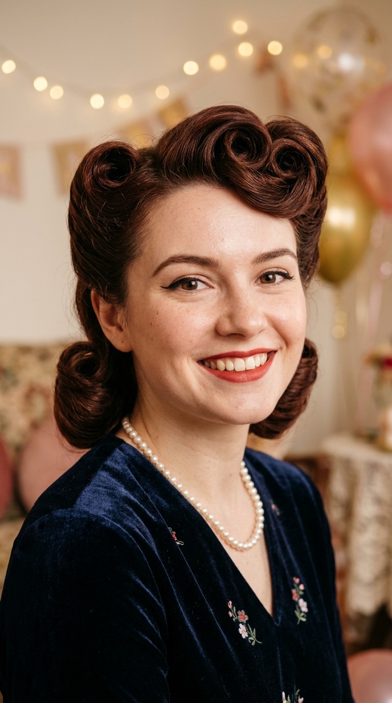 Vintage Pin-Up Victory Rolls