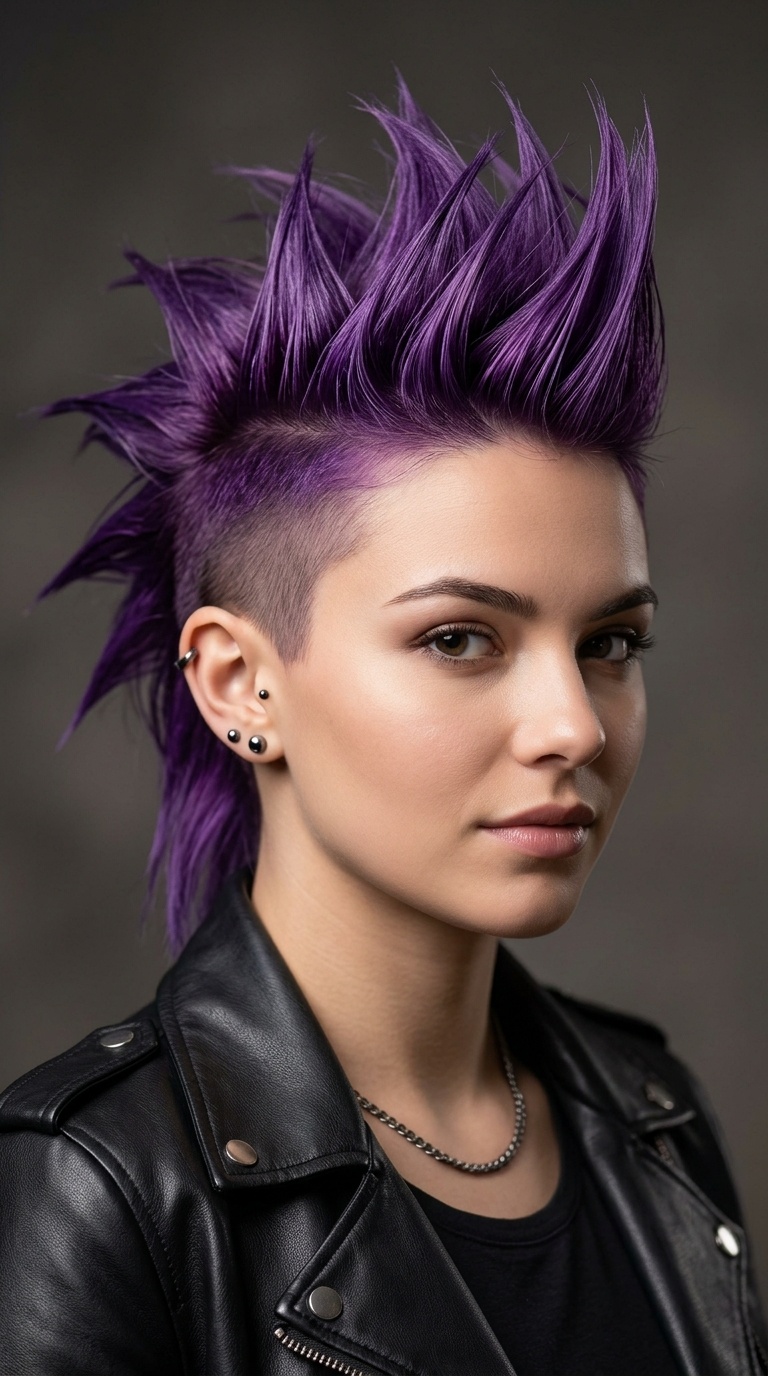 Vivid Purple Gothic Spikes