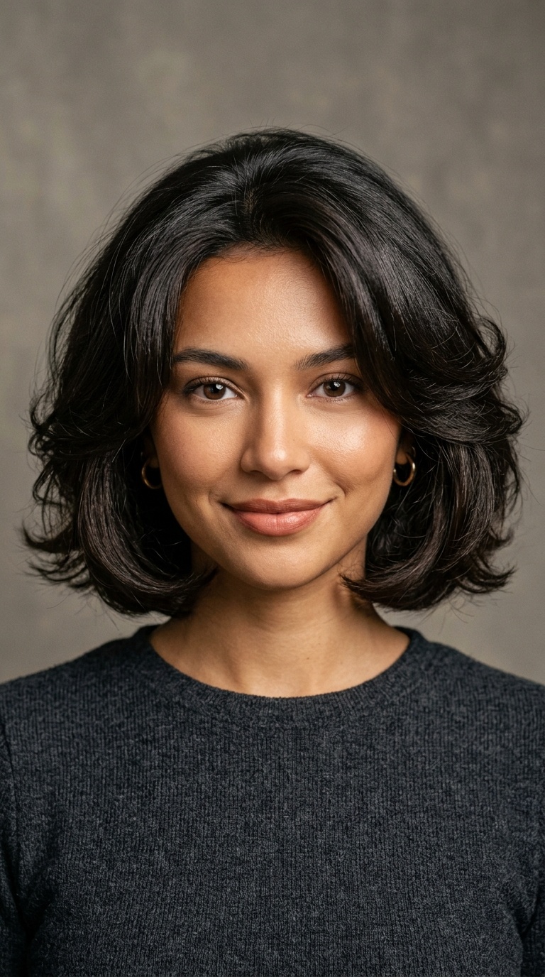 Voluminous 90s Blowout Bob