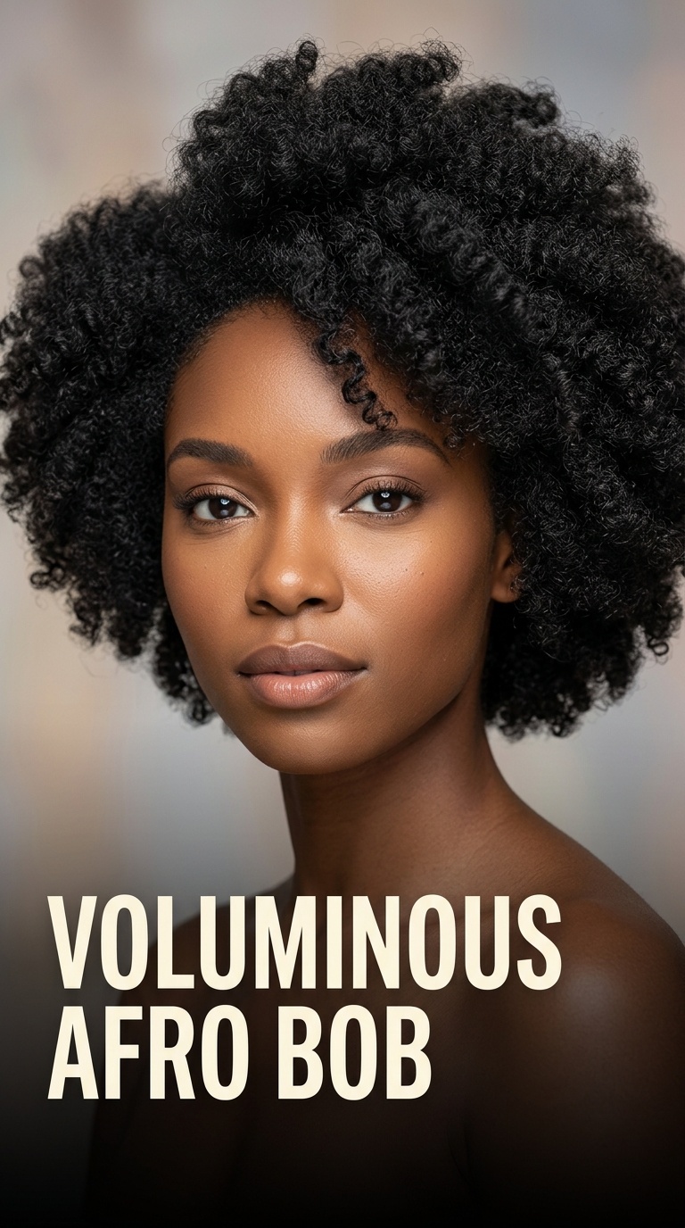 Voluminous Afro Bob