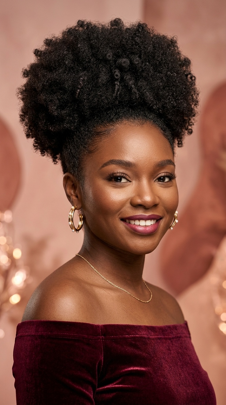 Voluminous Afro Puff