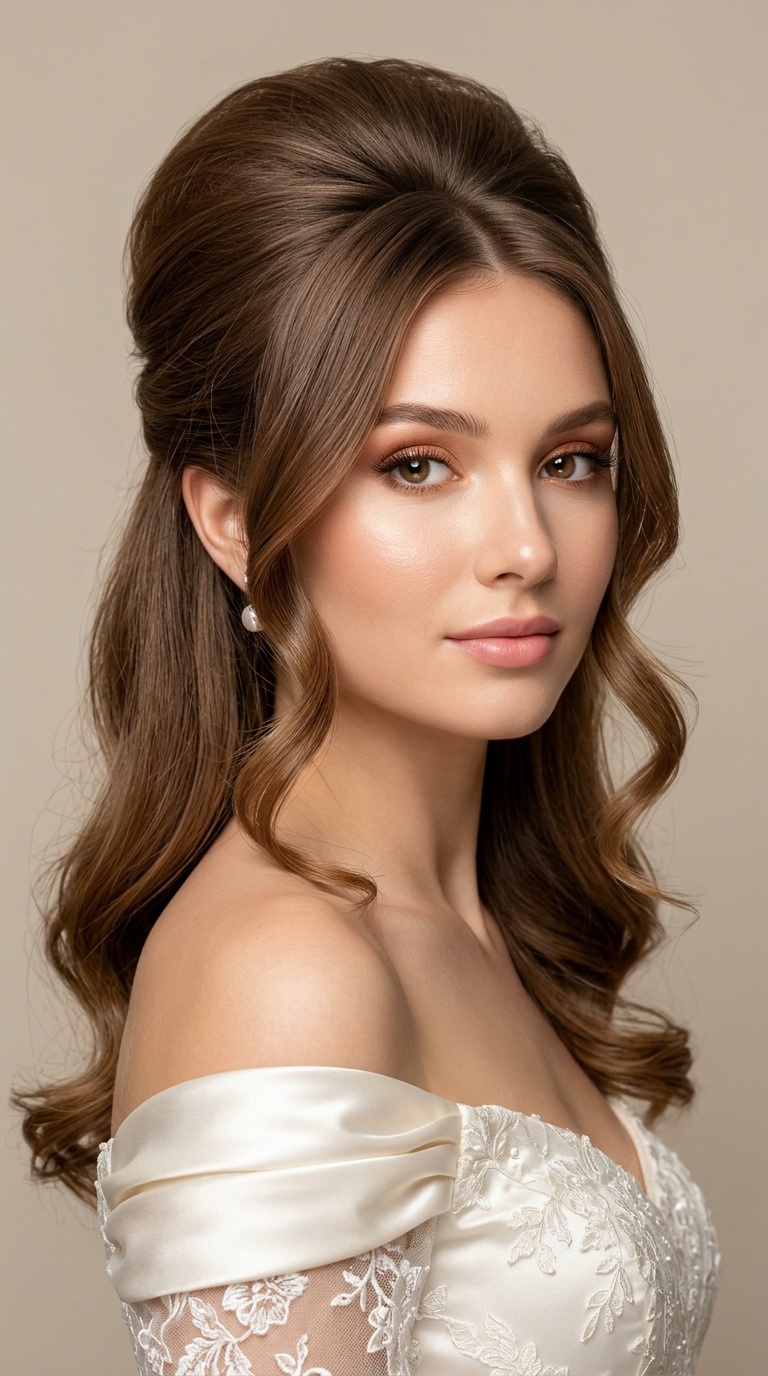 Voluminous Beehive with Curtain Tendrils
