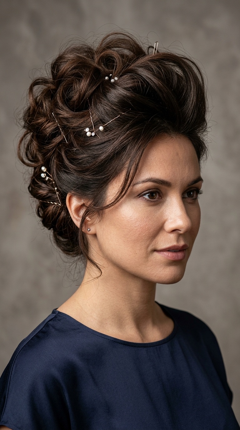 Voluminous Bouffant with Pins
