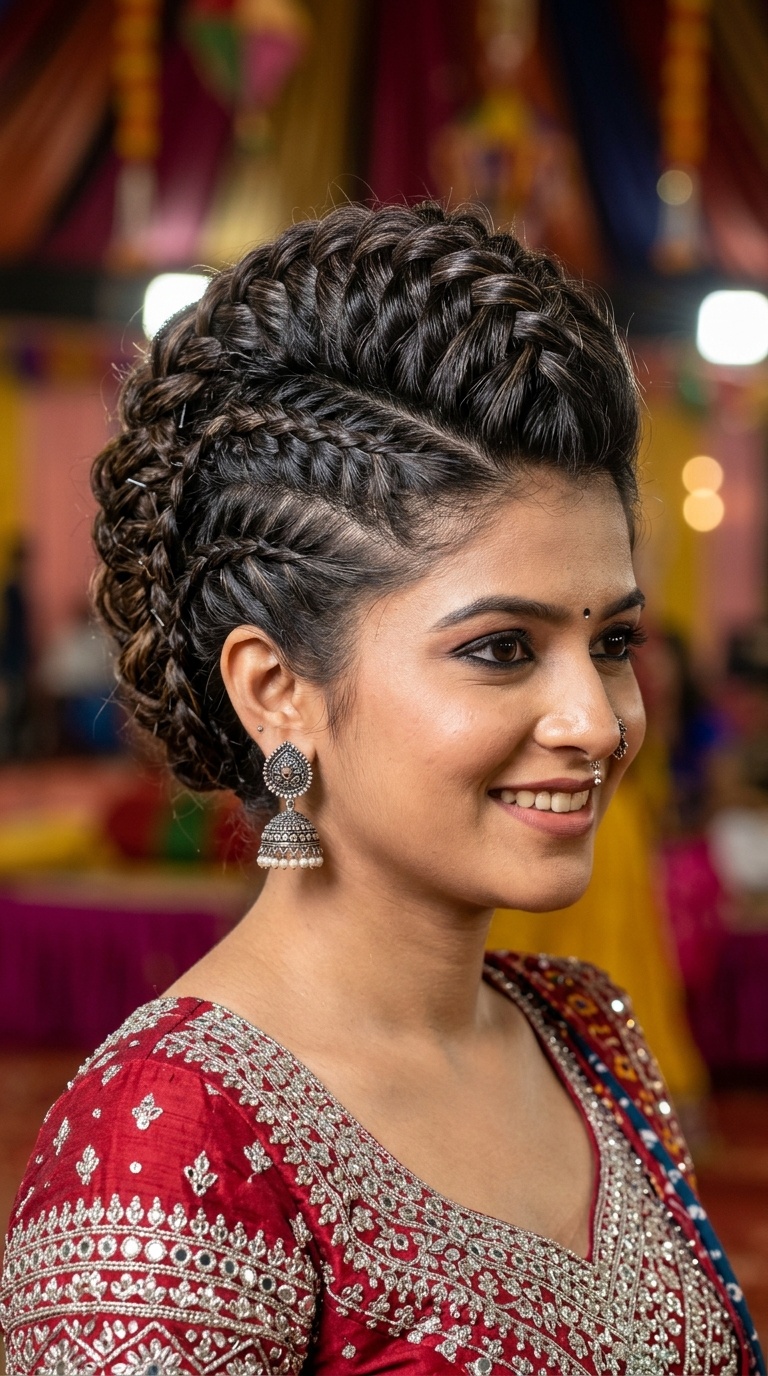 Voluminous Braided Pompadour