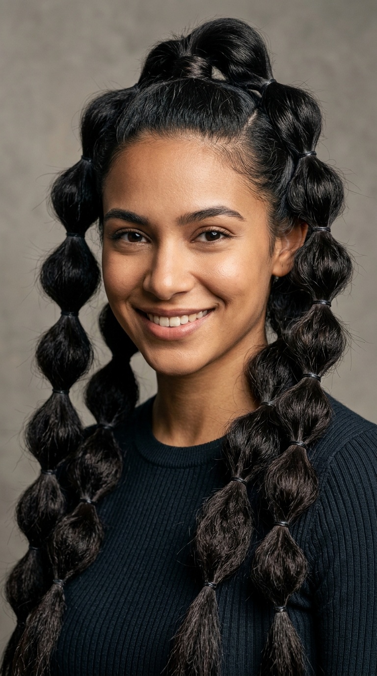 Voluminous Bubble Braids