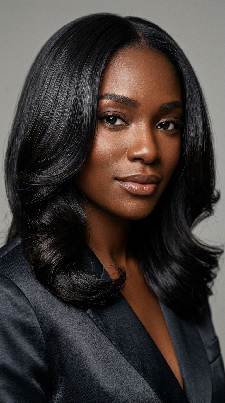Voluminous C-Curve Silk Press