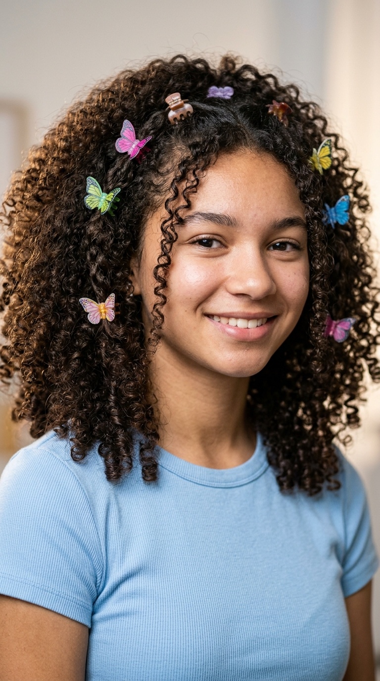 Voluminous Curls with Clips