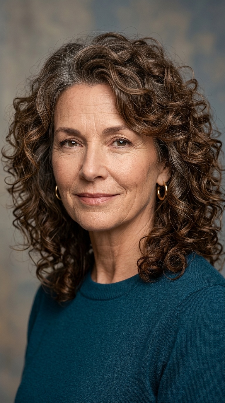 Voluminous Curls with Jaw-Grazing Pieces