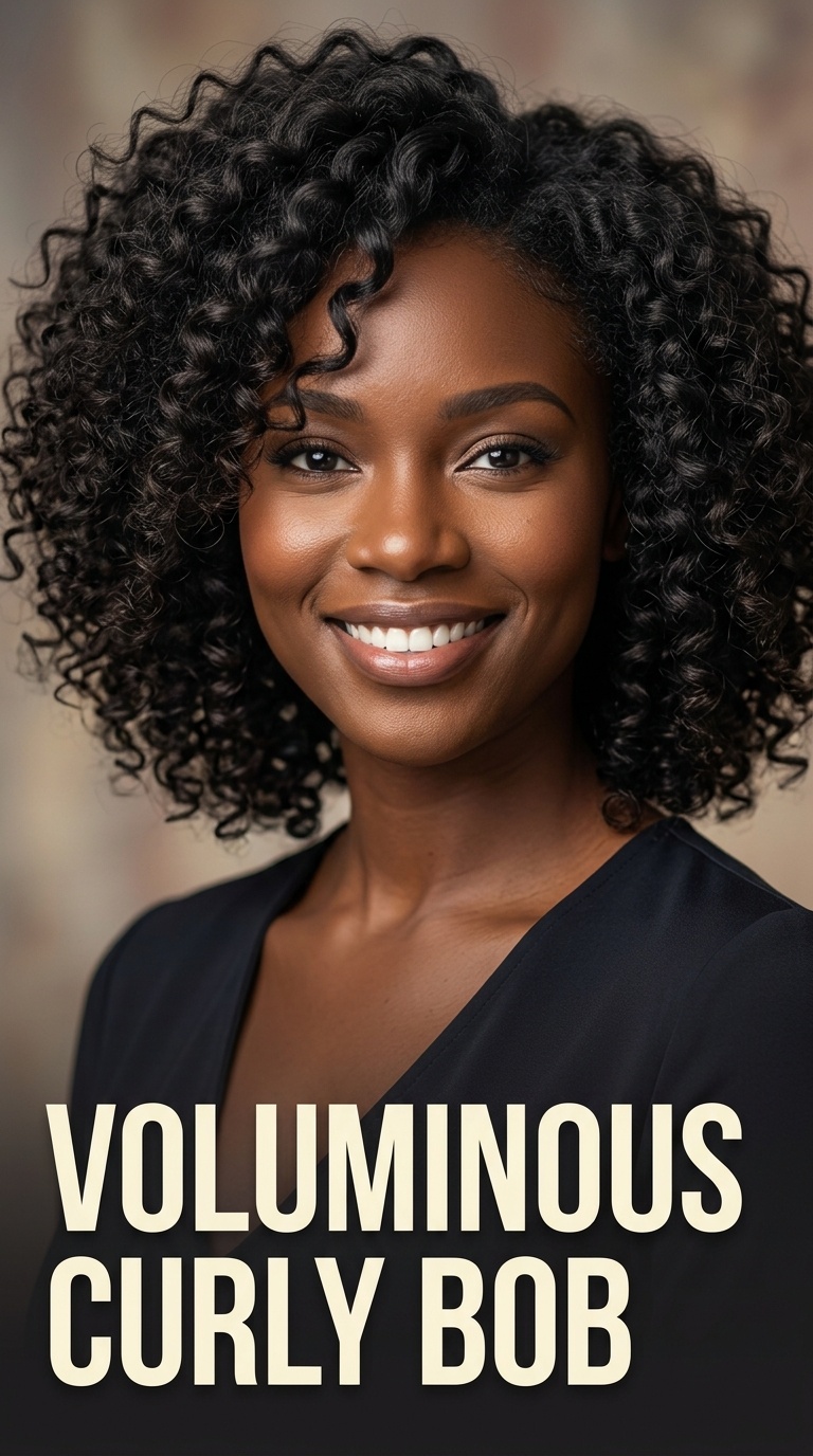 Voluminous Curly Bob