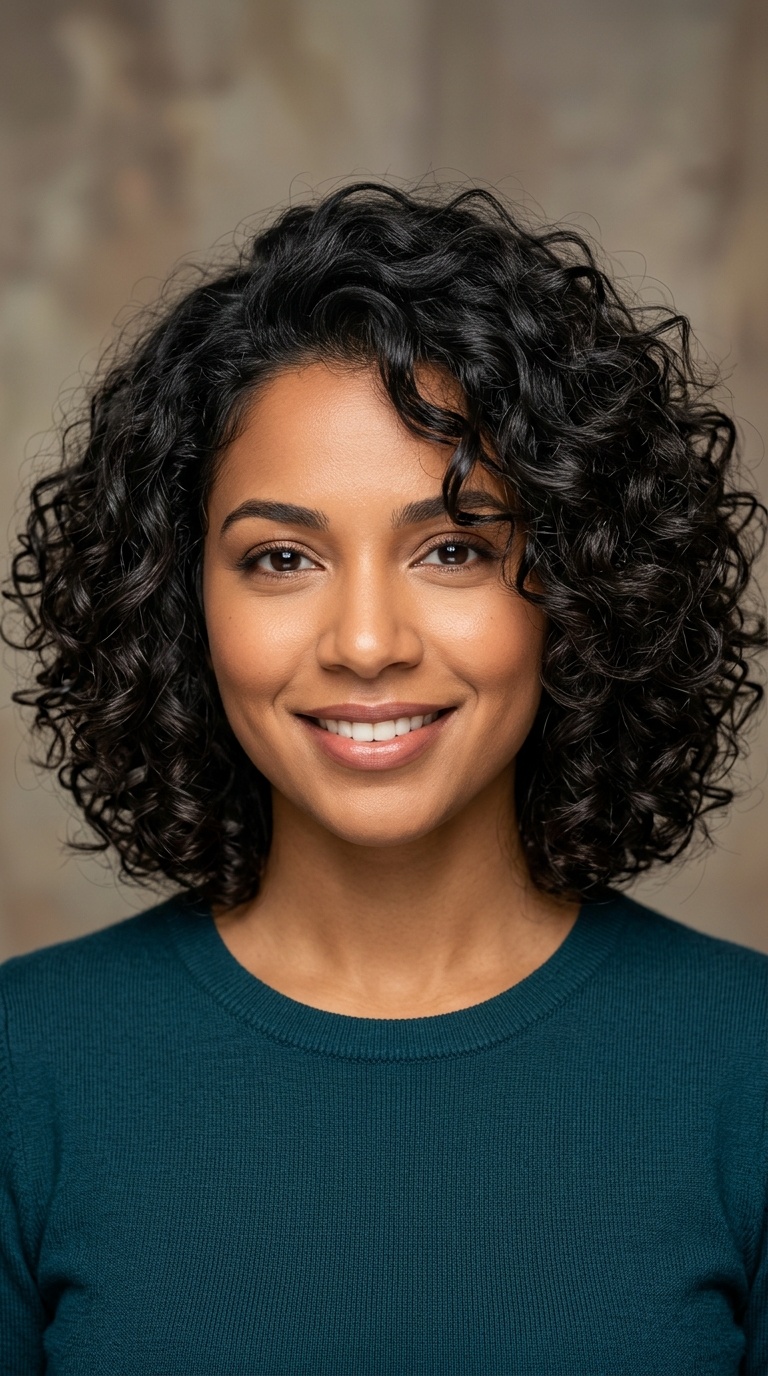 Voluminous Curly Lob (Long Bob)