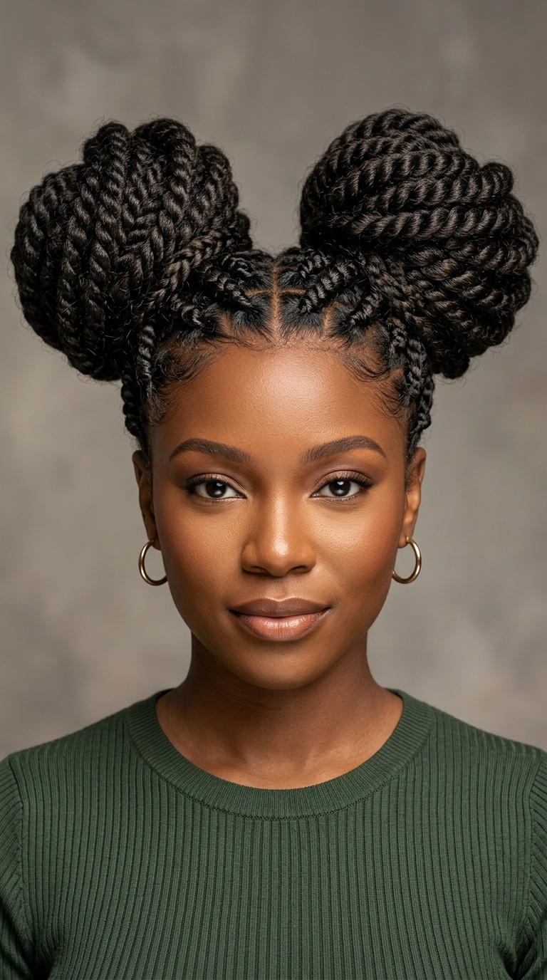 Voluminous Double High Buns