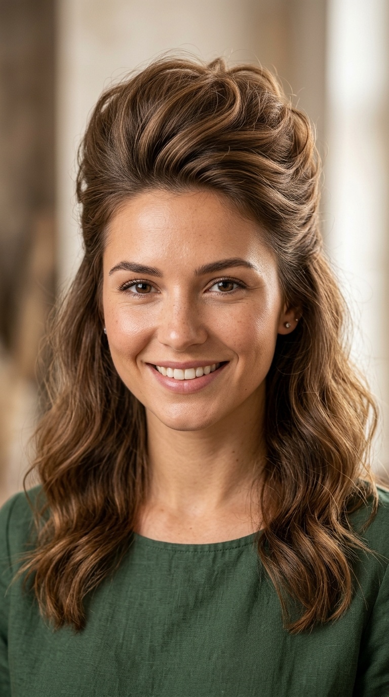 Voluminous Half-Up Bouffant