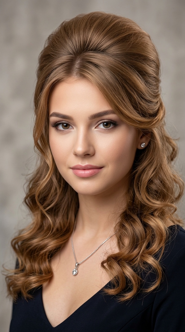 Voluminous Half-Up Bouffant