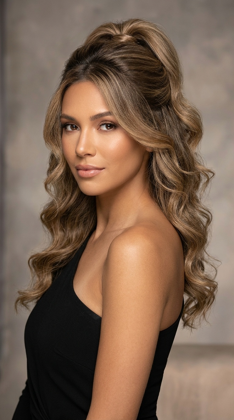 Voluminous Half-Up, Half-Down