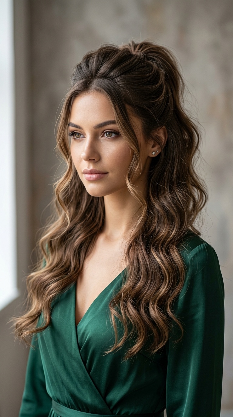 Voluminous Half-Up, Half-Down
