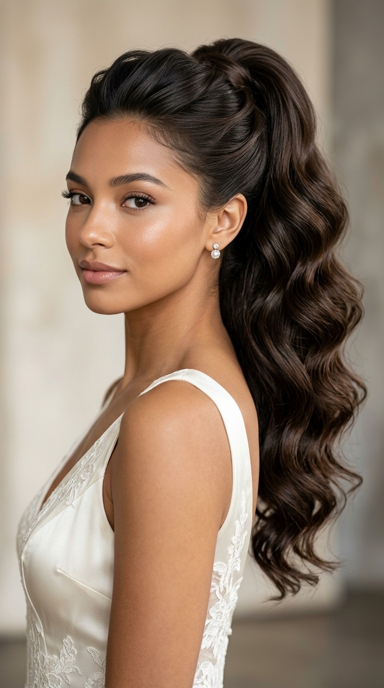 Voluminous Hollywood Waves Pony