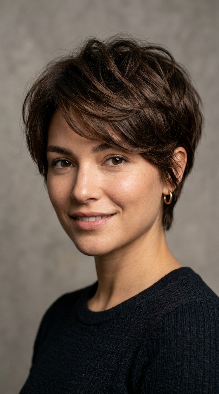 Voluminous Layered Pixie