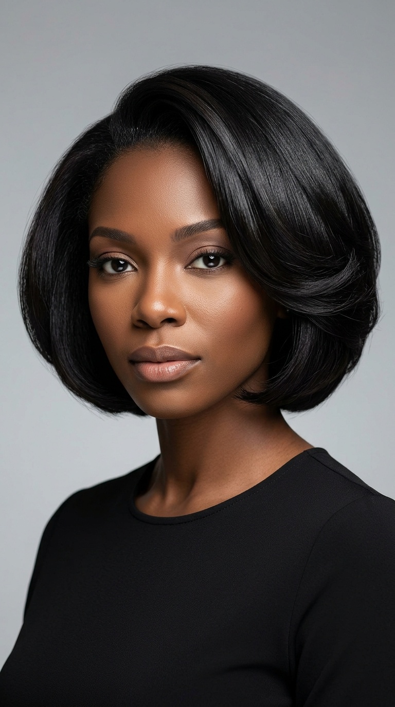 Voluminous Rounded Bob