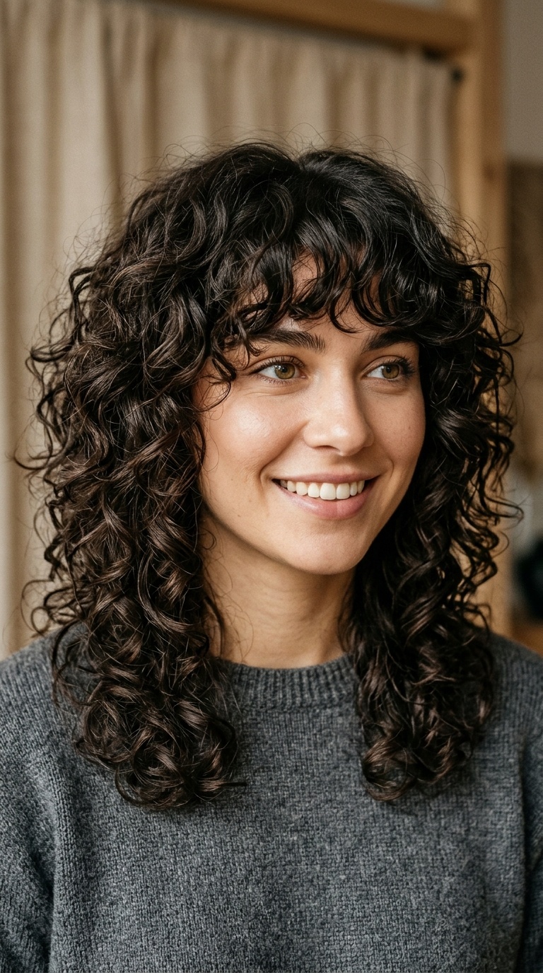 Voluminous Shag with Bangs