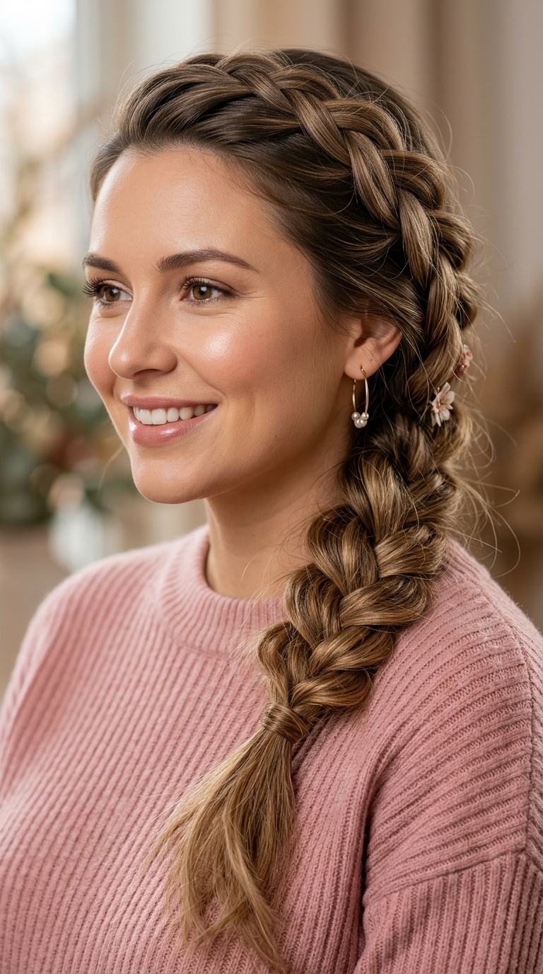 Voluminous Side Braid