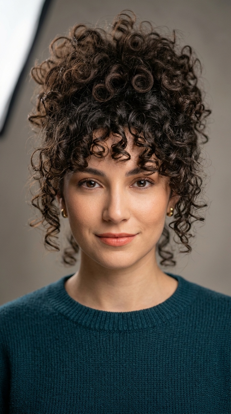 Voluminous Top-Heavy Curls
