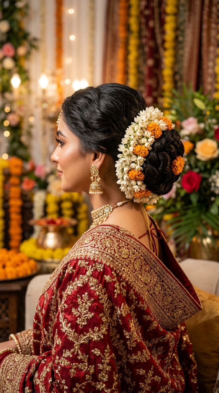 Voluminous Traditional Gajara Bun