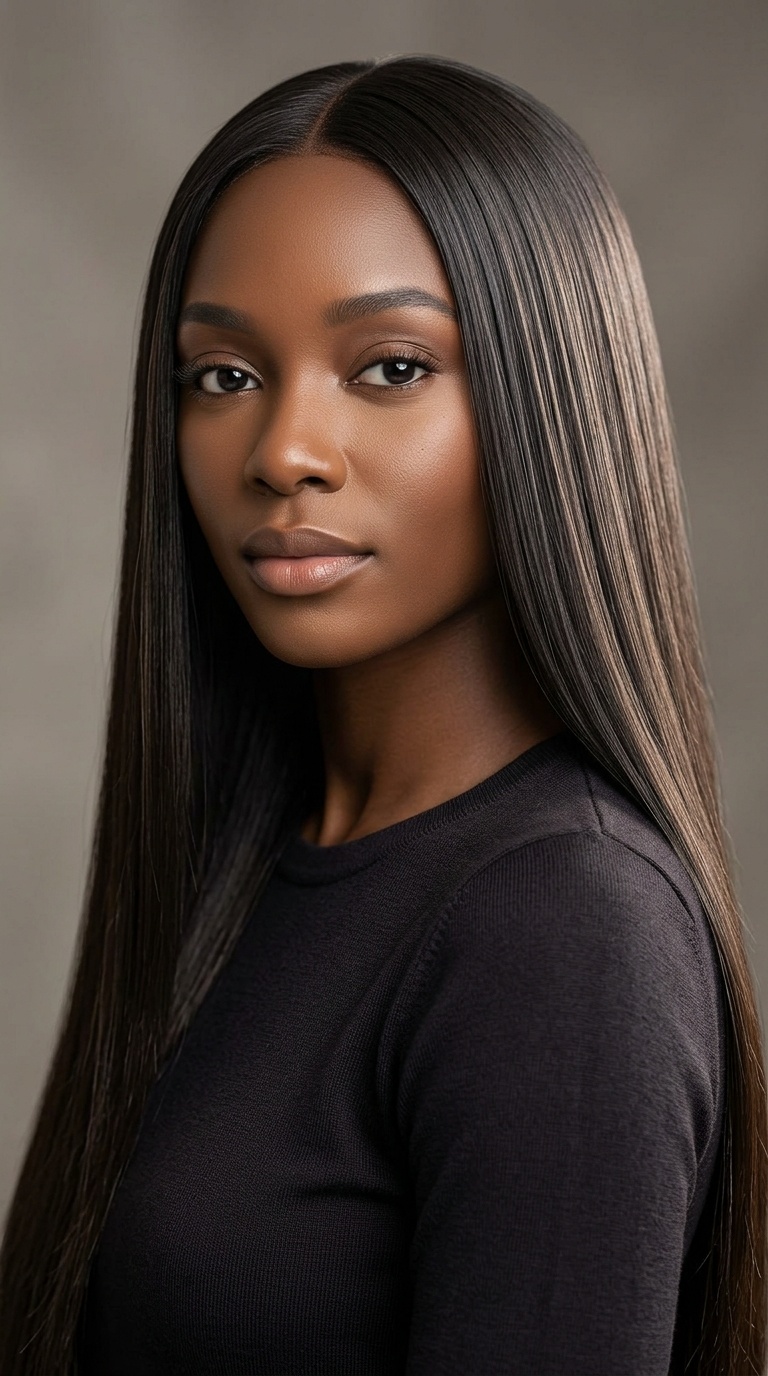 Waist-Length Bone Straight Sew-In