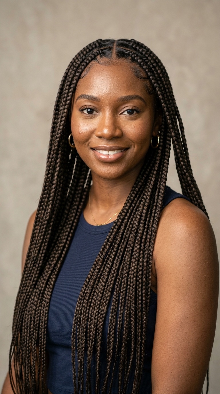 Waist-Length Knotless Braids