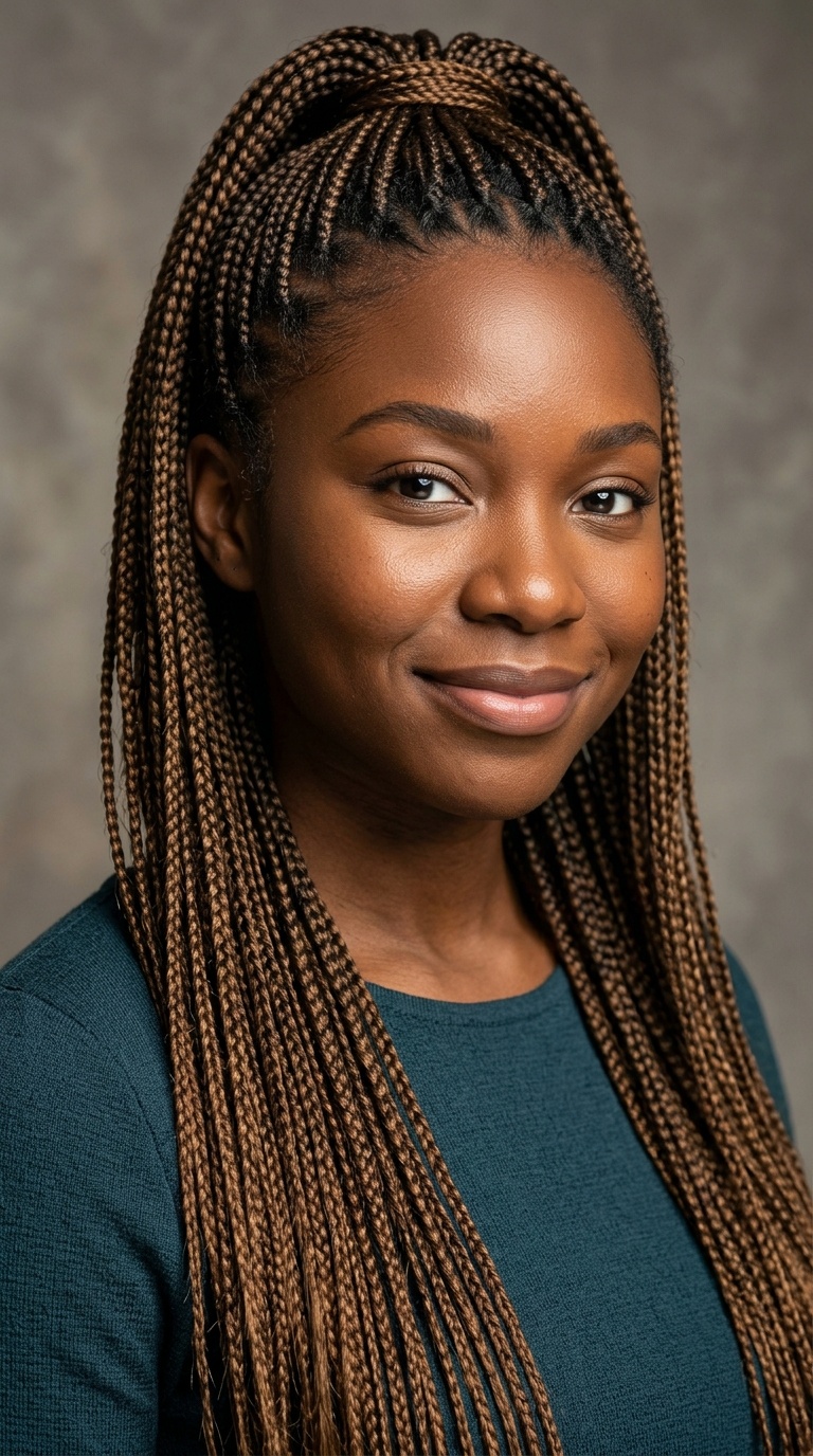 Waist-Length Micro Braids