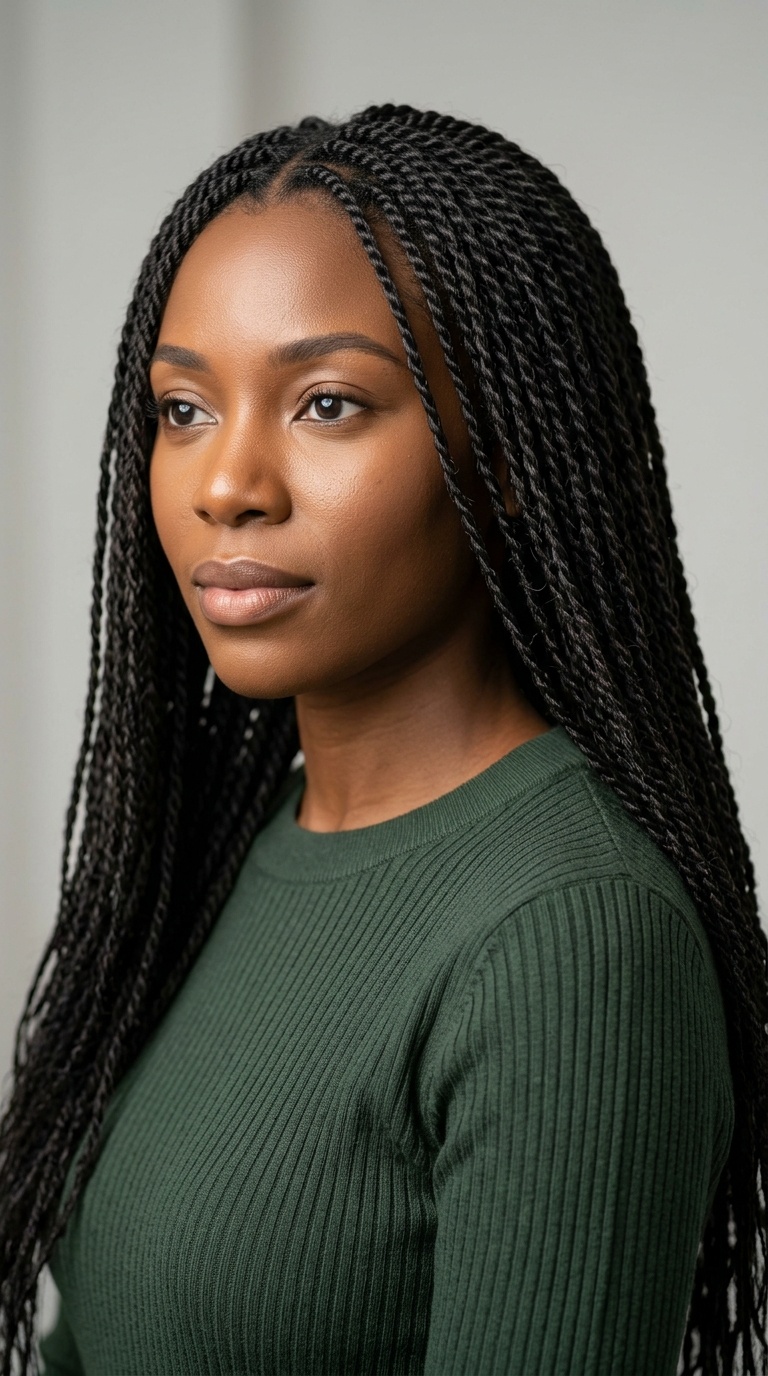 Waist-Length Micro Twists